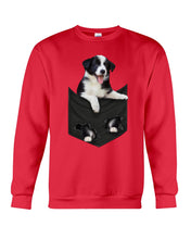 Load image into Gallery viewer, Border Collie In Pocket Personalized Name Gifts For Dog Lovers Sweatshirt
