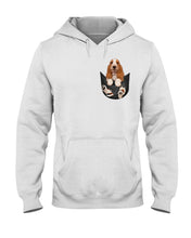 Load image into Gallery viewer, Basset Hound In Middle Pocket For Dog Lovers Hoodie
