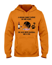 Load image into Gallery viewer, A Woman Cannot Survive On Wine Alone Gifts Hoodie
