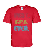 Load image into Gallery viewer, Best Gpa Ever Colorful Abstract Words Personalized Name Gifts Guys V-Neck
