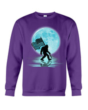 Load image into Gallery viewer, Bigfoot  Moon American Flag Custom Design For Bigfoot Lovers Sweatshirt
