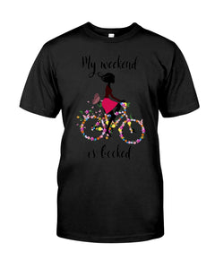 A Beautiful Girl -My Weekend Is Booked Custom Design Guys Tee