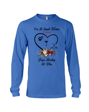 Load image into Gallery viewer, A Simple Woman Loves Dog Hockey And Wine Custom Design Unisex Long Sleeve
