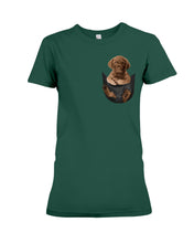 Load image into Gallery viewer, Chesapeake Bay Retriever In Pocket Personalized Name Gifts For Dog Lovers Ladies Tee
