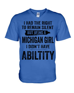 A Michigan Girl Didn't Have Ability Custom Design Guys V-Neck