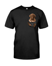 Load image into Gallery viewer, Chesapeake Bay Retriever In Pocket Personalized Name Gifts For Dog Lovers Guys Tee
