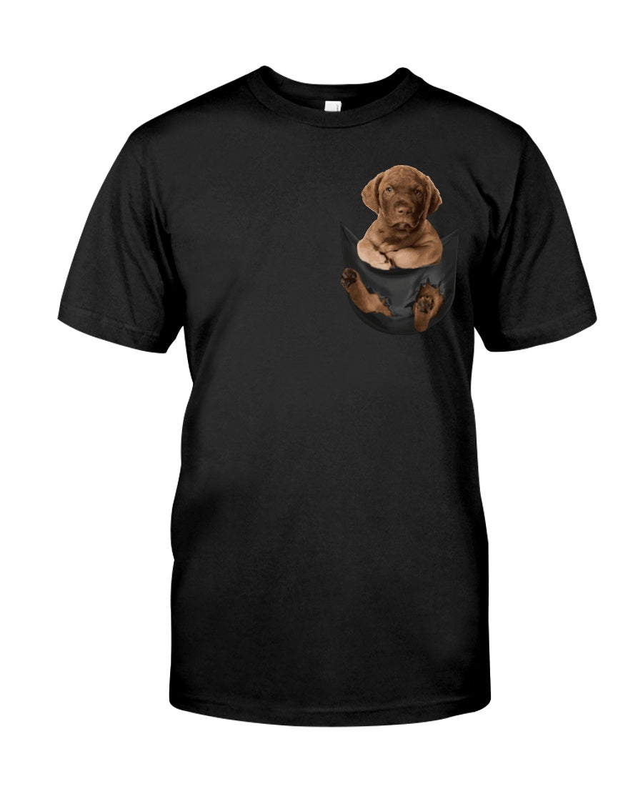 Chesapeake Bay Retriever In Pocket Personalized Name Gifts For Dog Lovers Guys Tee