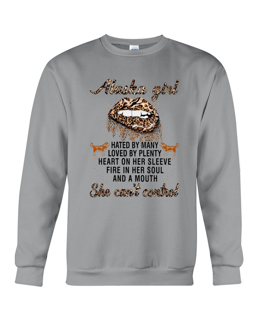 Alaska Girl Have The Mouth She Can't Control Custom Design Sweatshirt