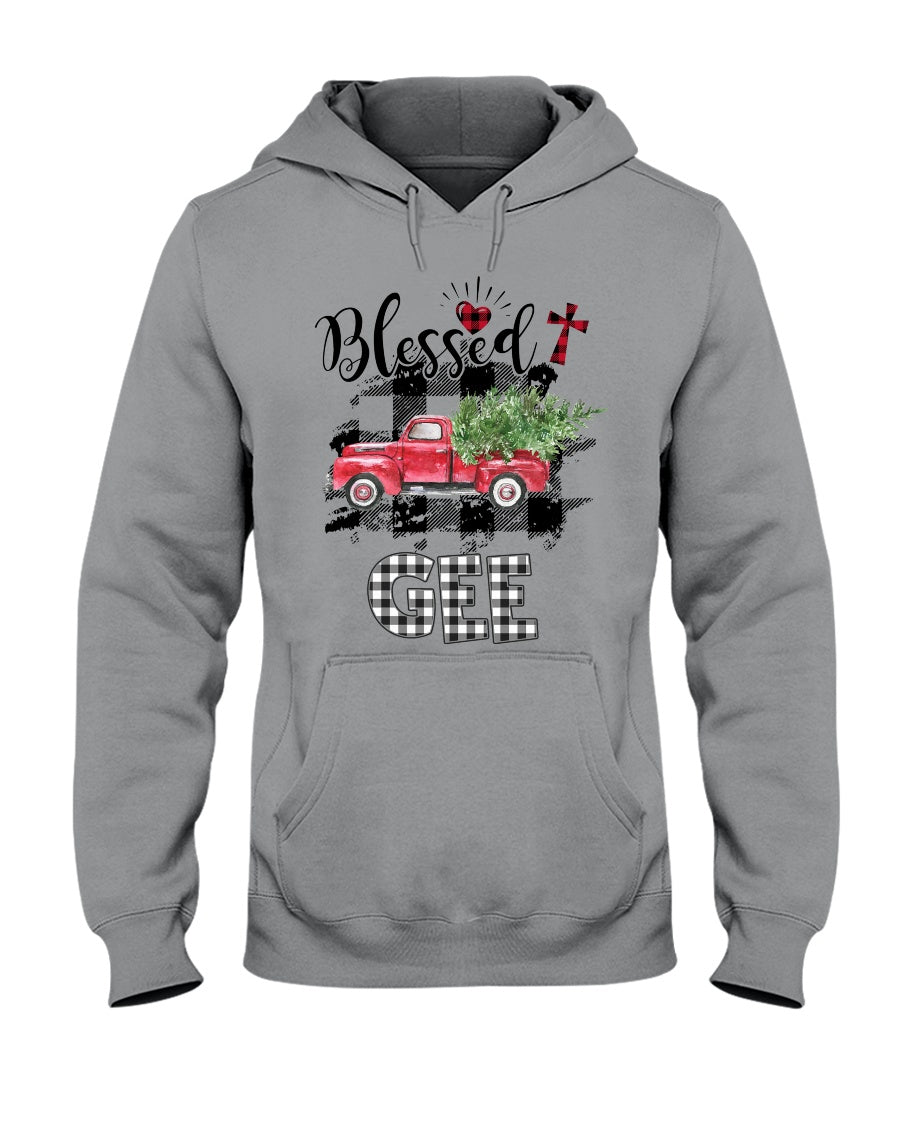Blessed Gee Black And White Plaid Driving Car Custom Design Gifts Hoodie