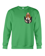 Load image into Gallery viewer, Basset Hound In Middle Pocket For Dog Lovers Sweatshirt
