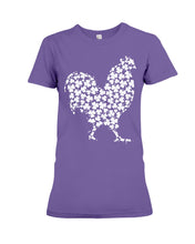 Load image into Gallery viewer, Chicken Irish Clover For St. Patrick&#39;s Day Ladies Tee
