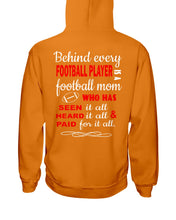 Load image into Gallery viewer, Behind Every   Football Player  Is A Great Football Mom Trending For Family Hoodie
