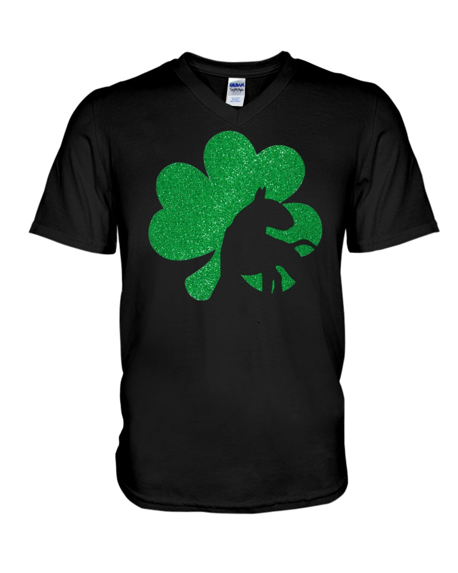 Bull Terrier Clover St Patrick's Day For Dog Lovers Guys V-Neck