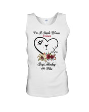 Load image into Gallery viewer, A Simple Woman Loves Dog Hockey And Wine Custom Design Unisex Tank Top
