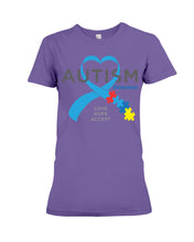 Load image into Gallery viewer, Autism Love Hope Accept Custom Design - World Autism Awareness Day Gift Ladies Tee
