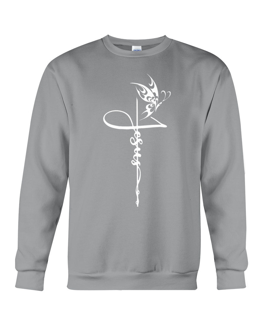 Butterfly Jesus Gifts Idea Sweatshirt