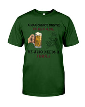 Load image into Gallery viewer, Cannot Live On Beer Alone We Also Needs A Turtle Custom Design Guys Tee
