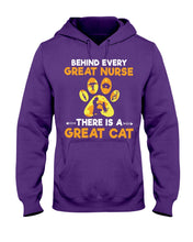 Load image into Gallery viewer, Behind Every Great Nurse There Is A Great Cat Custom Design Hoodie
