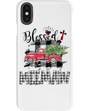 Load image into Gallery viewer, Blessed Meemaw Black And White Plaid Driving Car Custom Design Gifts Phone case
