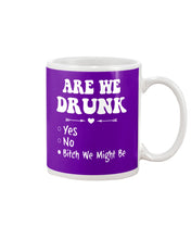 Load image into Gallery viewer, Are We Drunk Bitch We Might Funny Gift For Summer Holiday Mug
