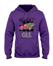 Load image into Gallery viewer, Blessed Gee Black And White Plaid Driving Car Custom Design Gifts Hoodie
