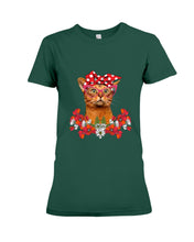 Load image into Gallery viewer, Abyssinian Bow Special Gift For Cat Lovers Ladies Tee
