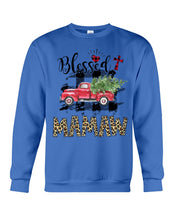 Load image into Gallery viewer, Blessed Mamaw Leopard Pattern Driving Car Custom Design Gifts Sweatshirt
