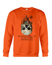 Load image into Gallery viewer, And Into The Forest I Go To Lose My Mind And Find My Soul Skull Sweatshirt
