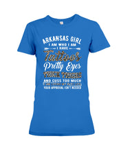Load image into Gallery viewer, Arkansas Girl Have Tattoos Pretty Eyes Gifts For Arkansas Girls Ladies Tee
