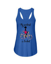 Load image into Gallery viewer, A Beautiful Girl -My Weekend Is Booked Custom Design Ladies Flowy Tank
