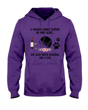 Load image into Gallery viewer, A Woman Cannot Survive On Wine Alone Gifts Hoodie
