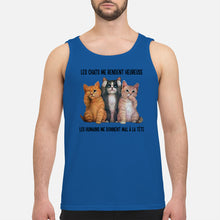 Load image into Gallery viewer, Cat Make Me Happy Gift For Cat Lovers Unisex Tank Top
