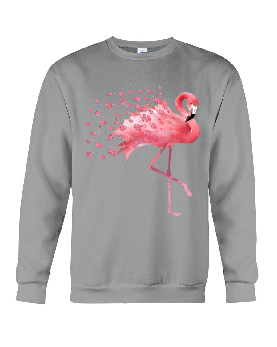 Autism Awareness- Autism Flamingo Custom Design Sweatshirt