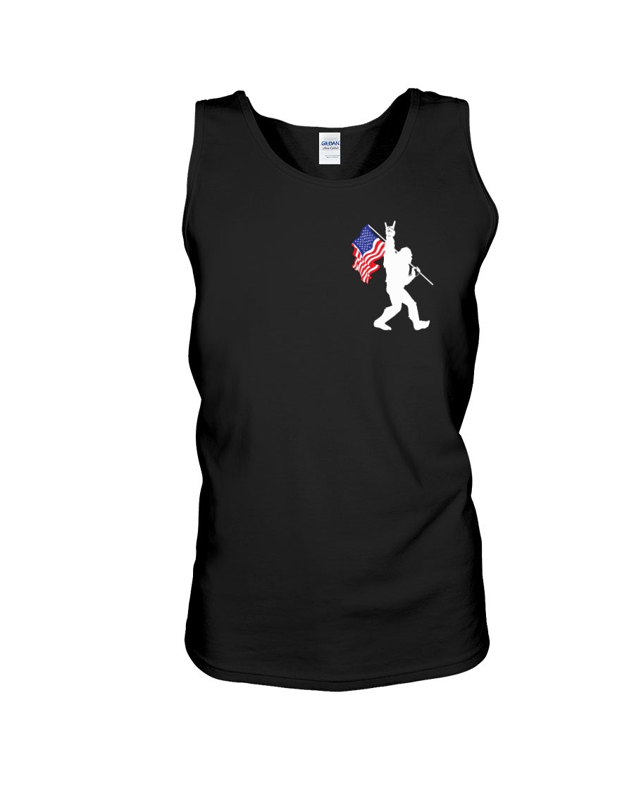 Bigfoot Flag Usa Two-Sided Custom Design Gift For Friends Unisex Tank Top