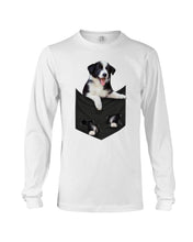 Load image into Gallery viewer, Border Collie In Pocket Personalized Name Gifts For Dog Lovers Unisex Long Sleeve
