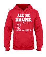 Load image into Gallery viewer, Are We Drunk Bitch We Might Funny Gift For Summer Holiday Hoodie
