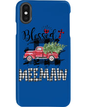 Load image into Gallery viewer, Blessed Meemaw Black And White Plaid Driving Car Custom Design Gifts Phone case
