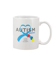 Load image into Gallery viewer, Autism Love Hope Accept Custom Design - World Autism Awareness Day Gift Mug
