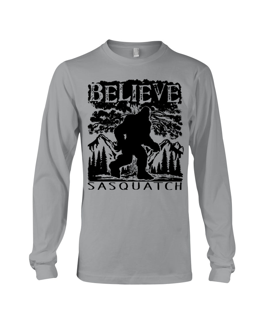 Bigfoot Believe Sasquatch Custom Design For Friends Unisex Long Sleeve