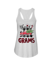 Load image into Gallery viewer, Blessed Grams Red Plaid Driving Car Custom Design Gifts Ladies Flowy Tank
