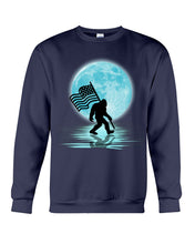 Load image into Gallery viewer, Bigfoot  Moon American Flag Custom Design For Bigfoot Lovers Sweatshirt
