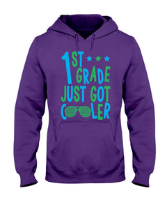 1St Grade Just Got Cooler Cutest Glasses Hoodie