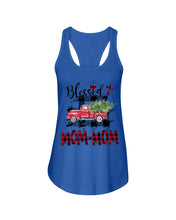 Load image into Gallery viewer, Blessed Mom-Mom Red Plaid Driving Car Custom Design Gifts Ladies Flowy Tank
